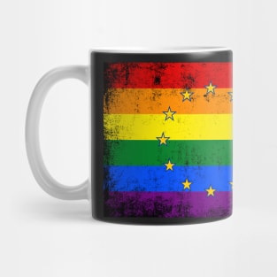 European Union LGBTQ Pride Grunge Flag Mug